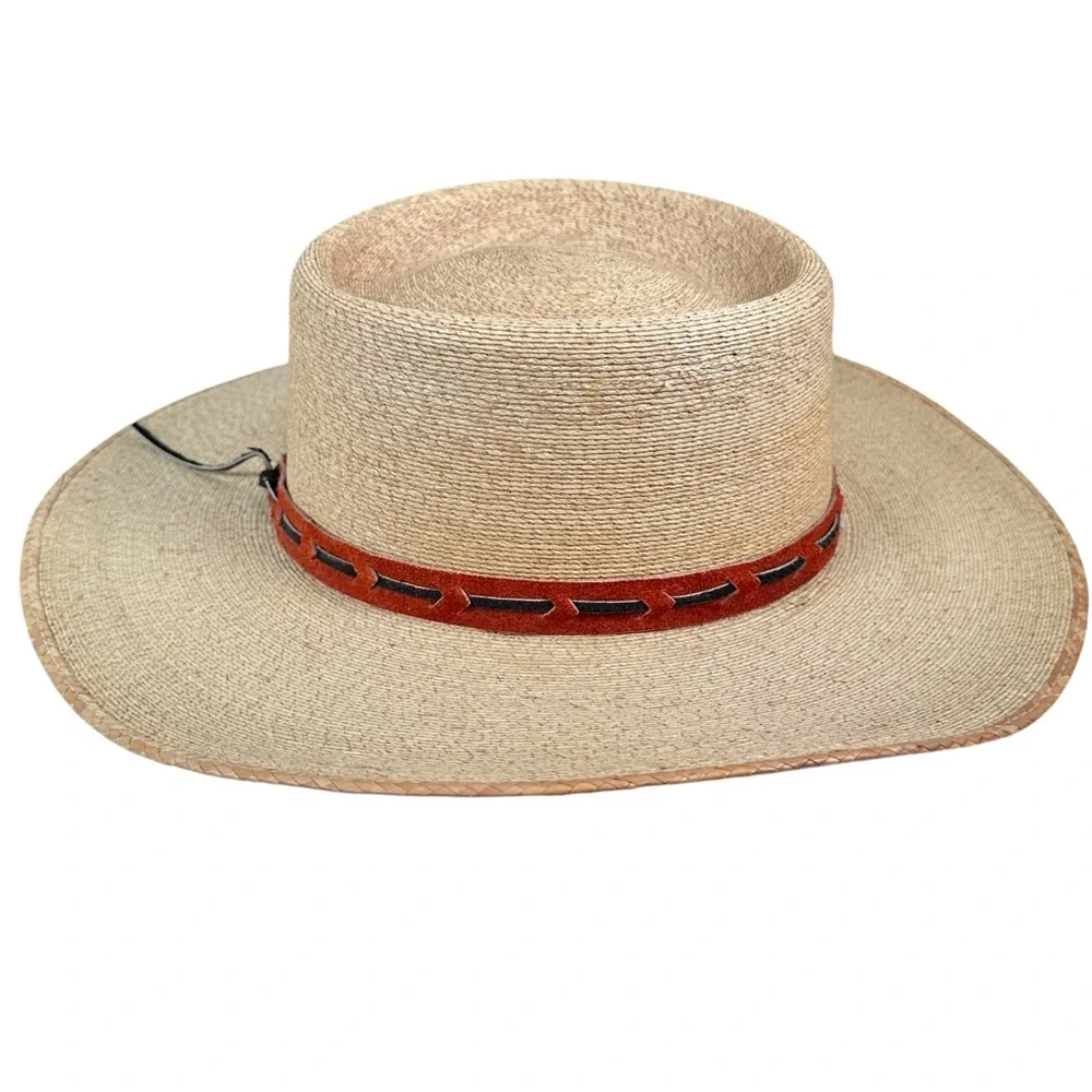 VINTAGE Hand Woven Boho Wide Brim Gaucho Sombrero Hat - Picture 6 of 10